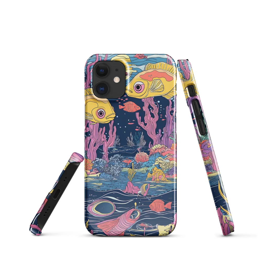 Underwater Dreamscape: A Playful Encounter | Phone Case |  12 Mini | Snap Case | Glossy