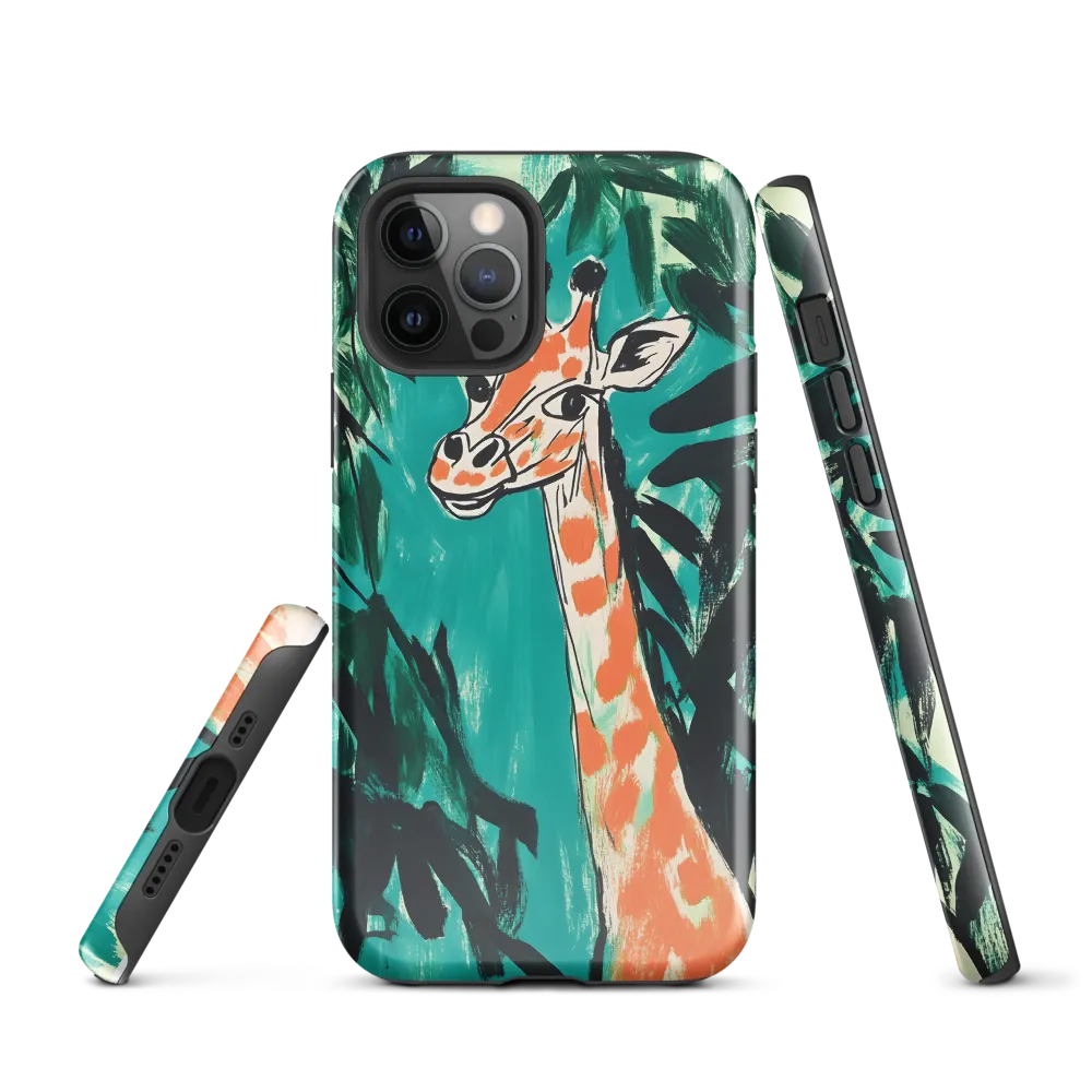 Curious Giraffe in Lush Greenery | Phone Case |  12 Pro | Tough Case | Glossy