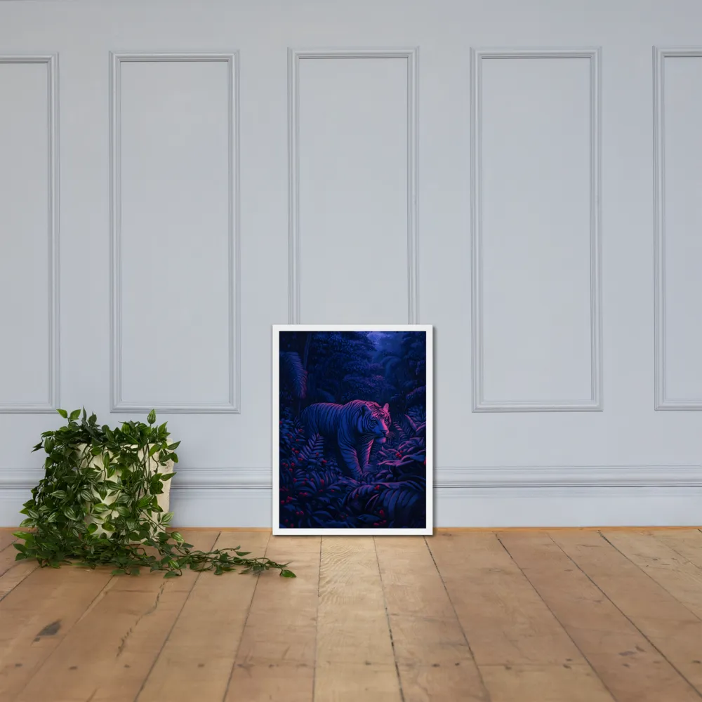 Mystic Prowler: The White Tiger in the Jungle | Poster with White Frame | 18″×24″