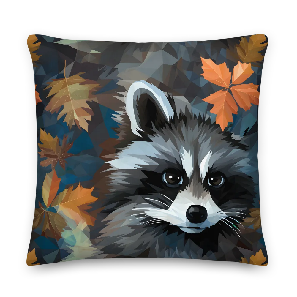 Whispers of Autumn: The Raccoon's Gaze | Pillow & Pillow Case | Multiple Sizes