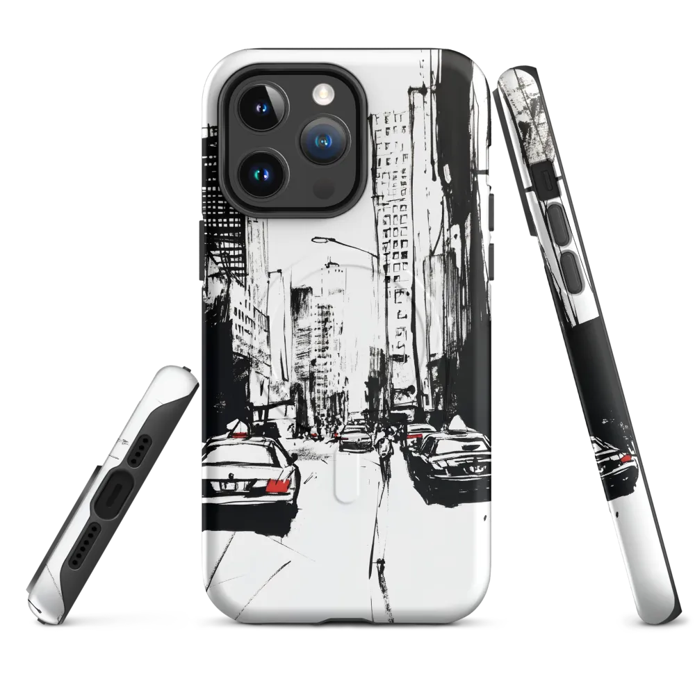 Urban Pulse: A Monochromatic Journey | Phone Case |  14 Pro Max | MagSafe® Tough Case | Matte