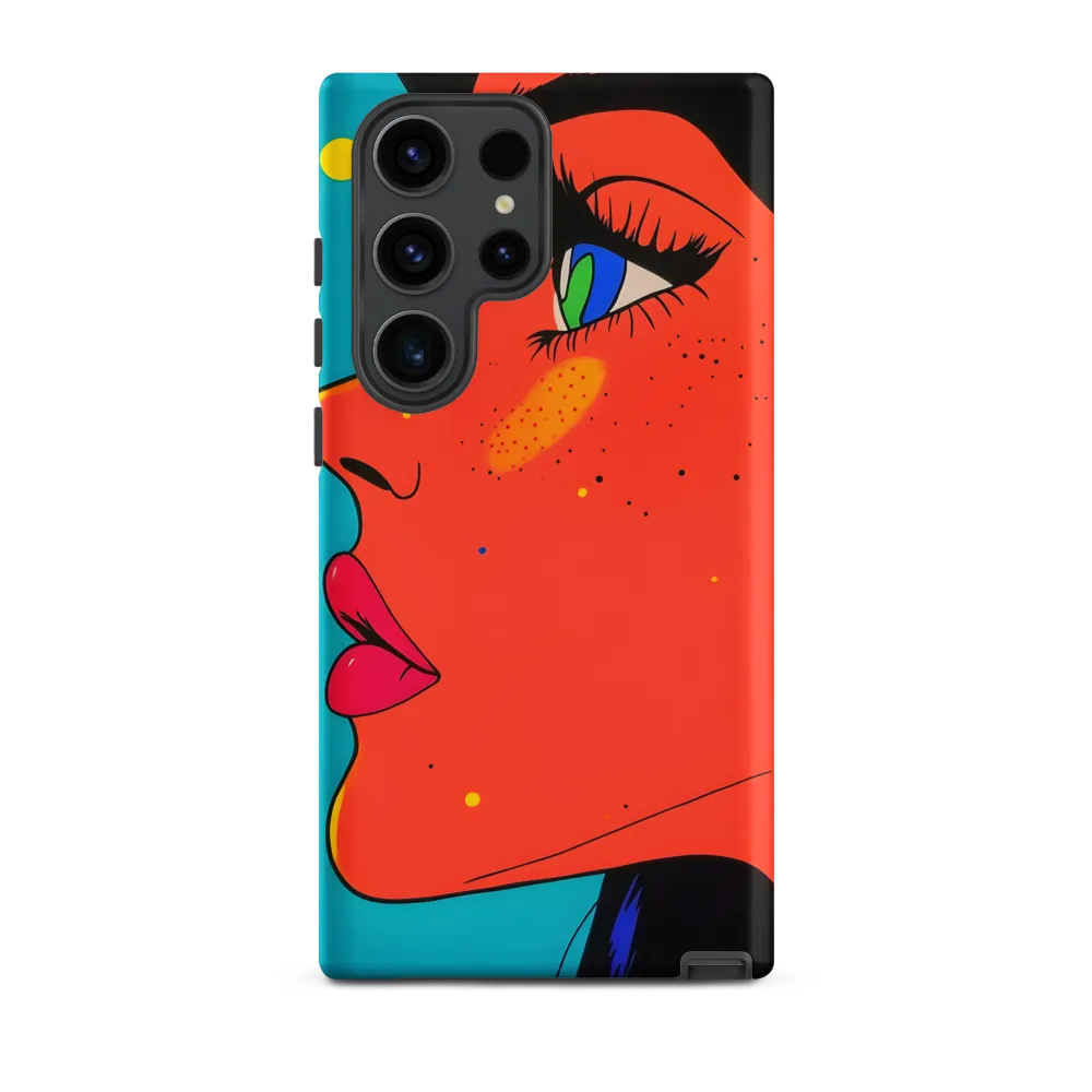 Vibrant Feminine Profile in Pop Art