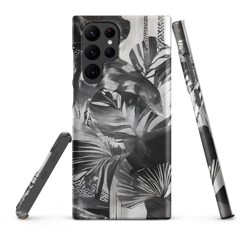 Monochrome Serenity in Tropical Foliage