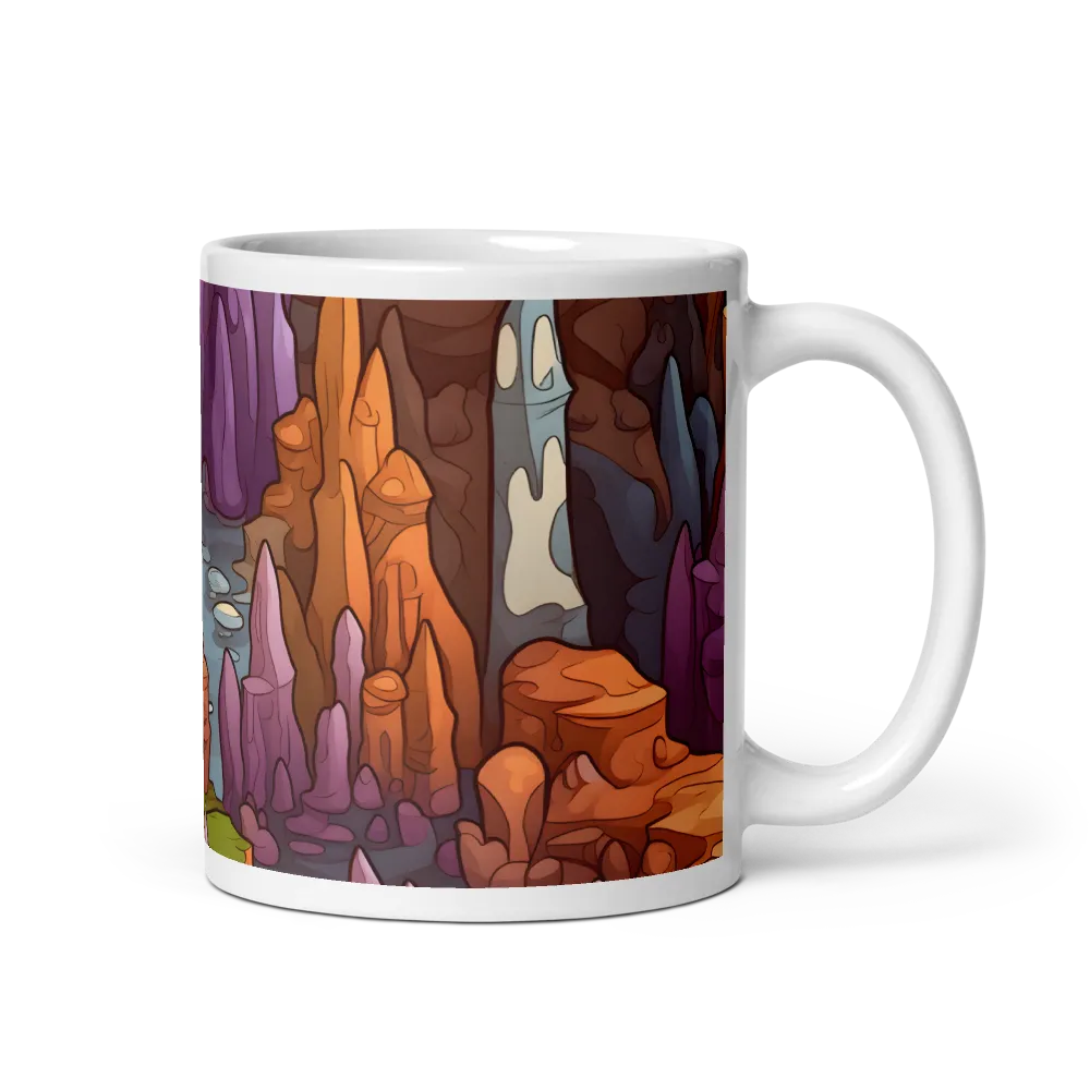 Vibrant Rockscape: A Digital Odyssey | Mug with White inside | 11 oz