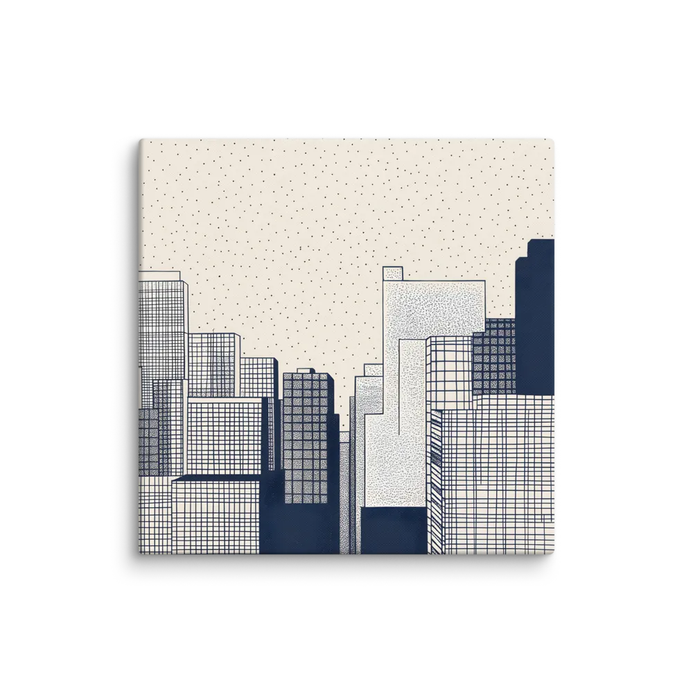 Urban Patterns: A Minimalist Skyline | Canvas | 37″×37″