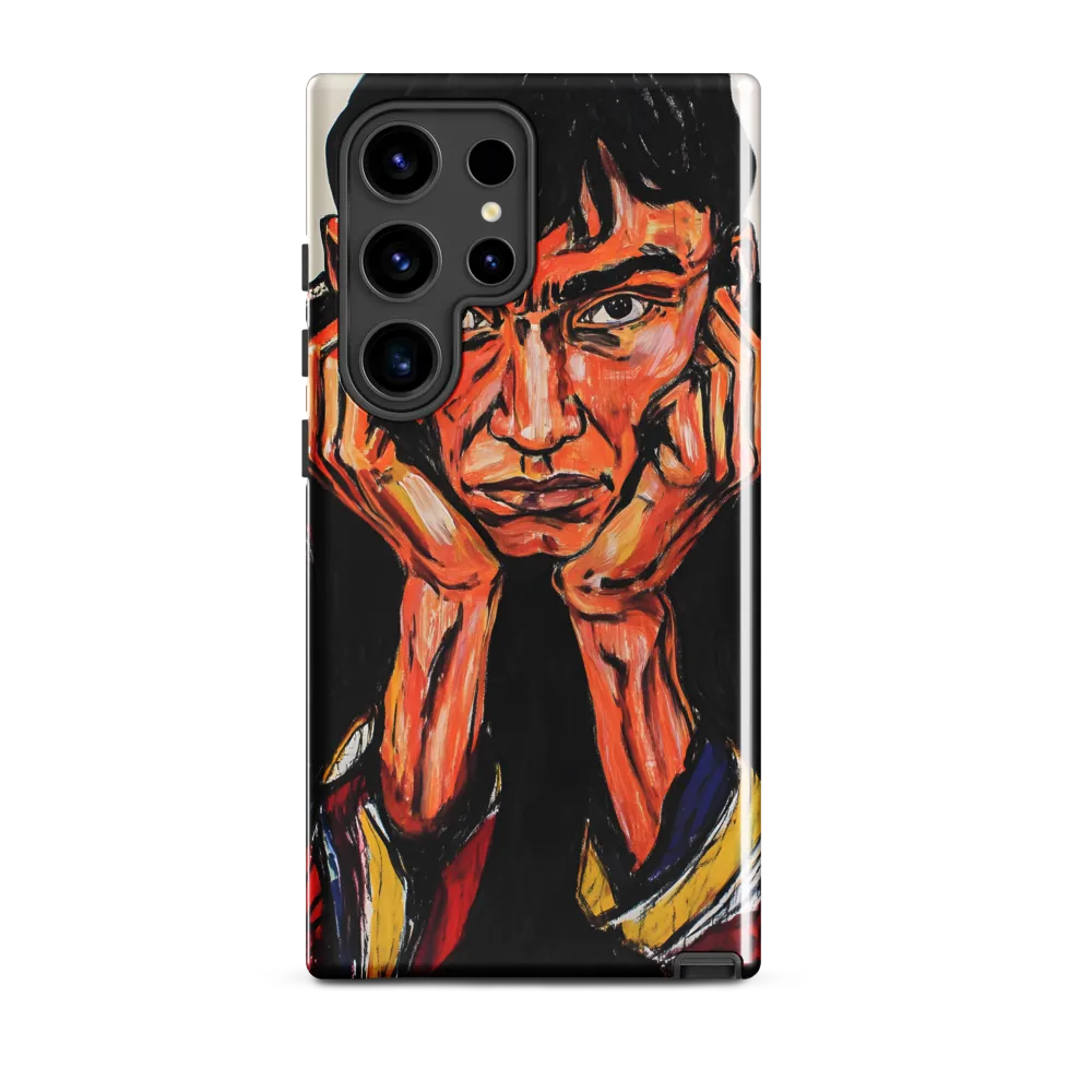 Contemplative Intensity: An Expressionist Portrait