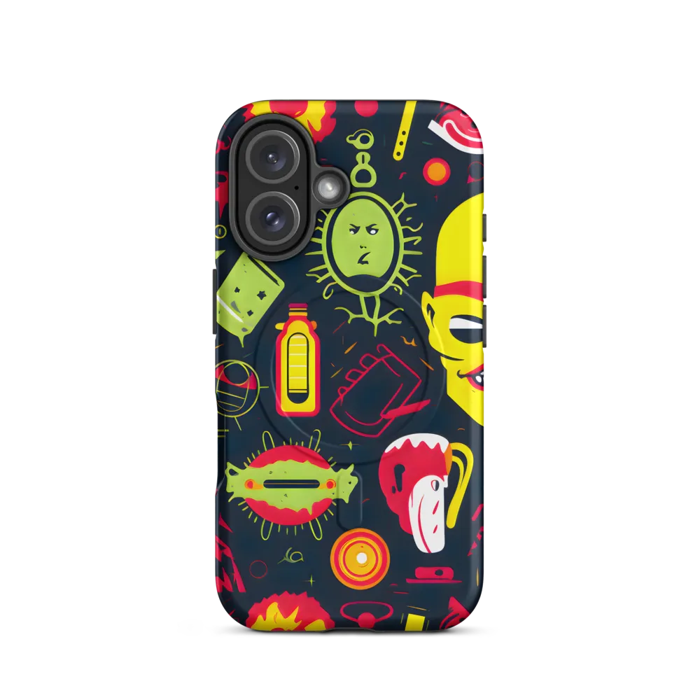 Neon Revelry: A Quirky Exploration of Modern Pop Art | Phone Case |  16 | MagSafe® Tough Case | Matte