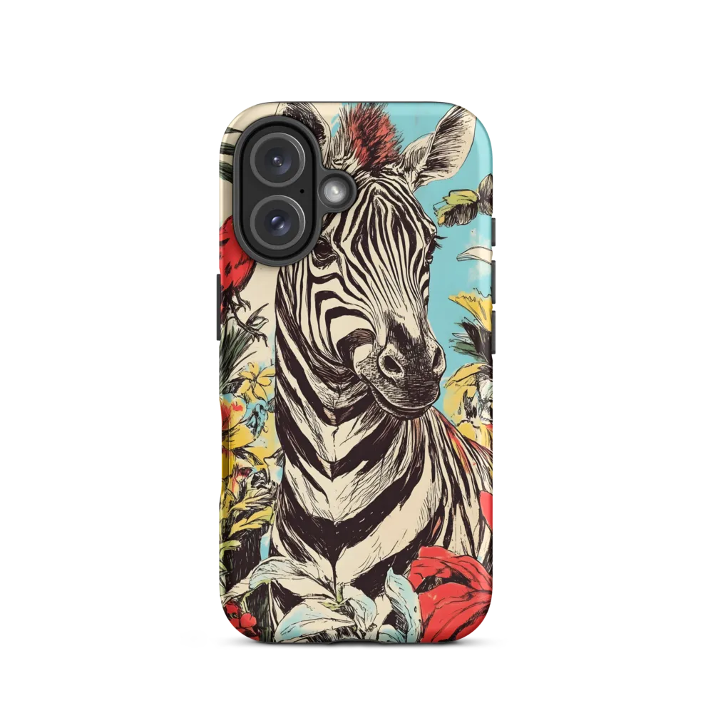 Zebra in Tropical Reverie | Phone Case