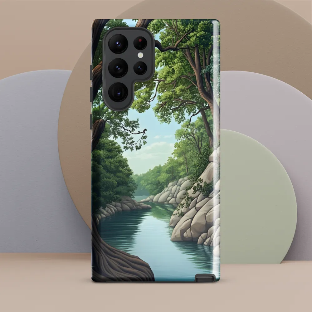 Tranquil Reflections: A Serene River Landscape