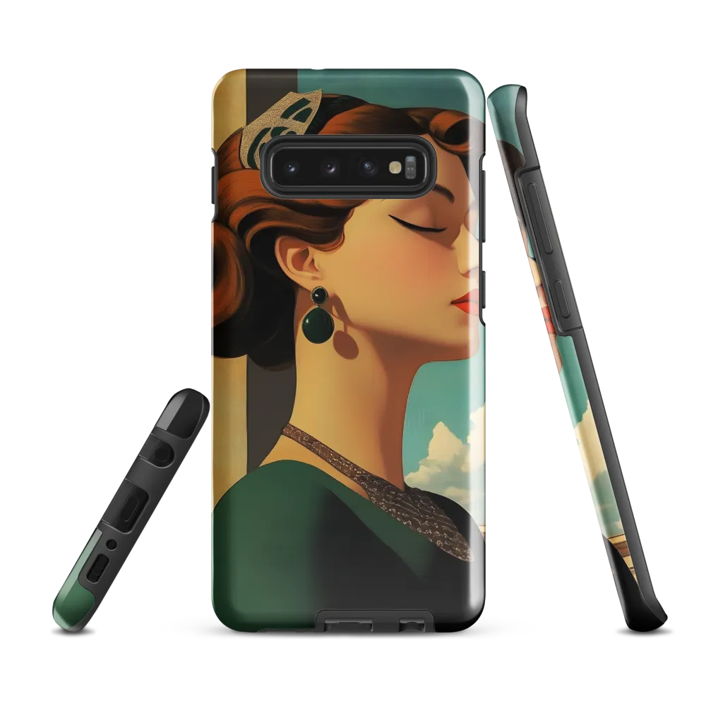 Elegance in Art Deco: A Portrait of Grace | Phone Case |  S10 Plus | Tough Case | Glossy