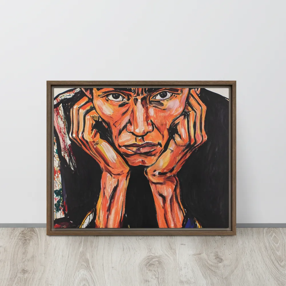Contemplative Intensity: An Expressionist Portrait