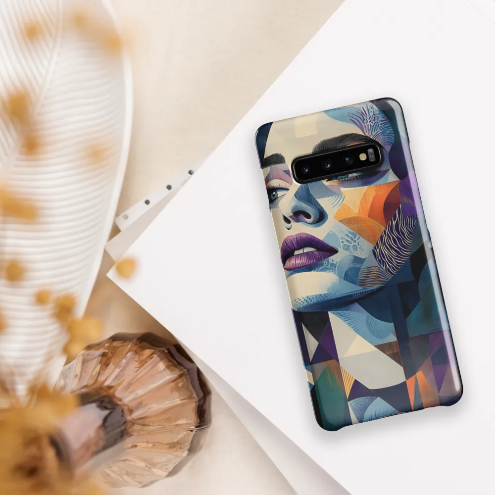 Fragmented Mystery: A Modern Portrait | Phone Case |  S10 Plus | Snap Case | Glossy