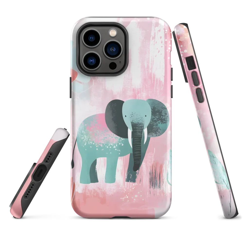 Whimsical Elegance: An Elephant's Serenade | Phone Case |  14 Pro Max | Tough Case | Matte