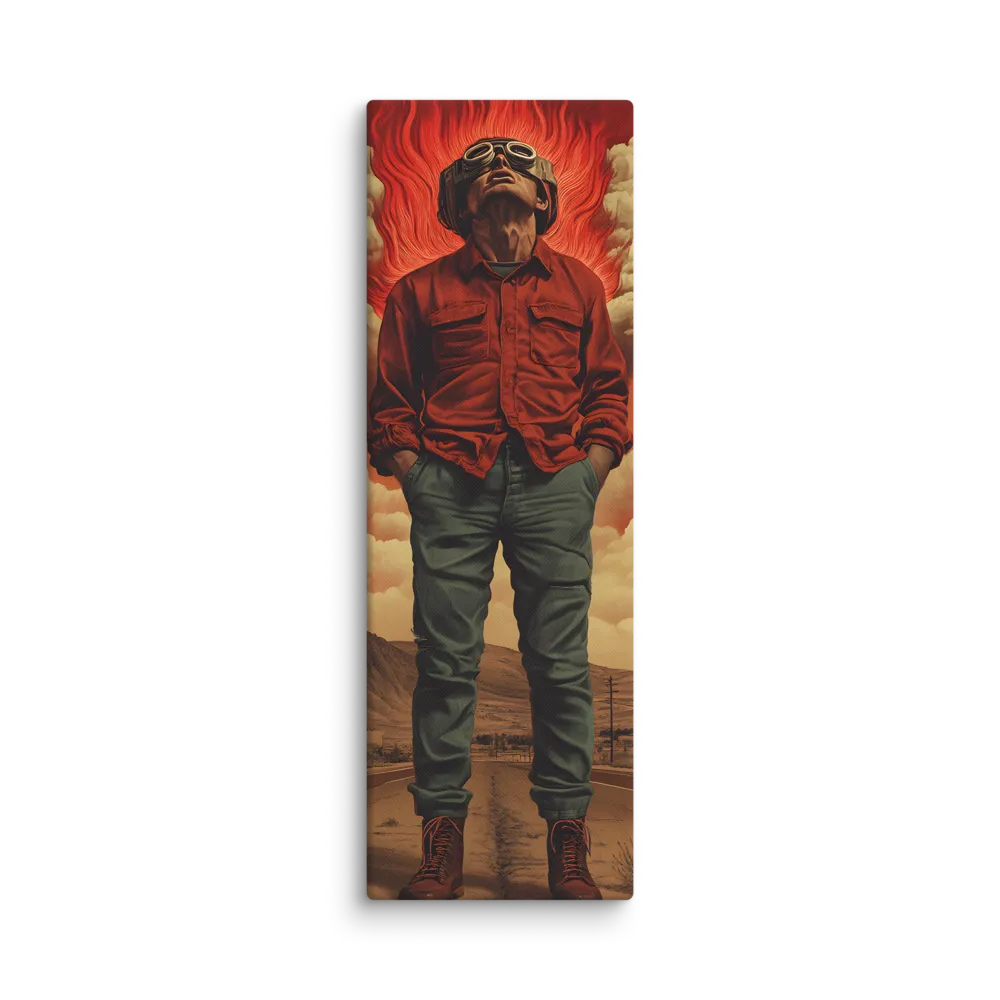 Defiant Spirit in a Surreal Landscape | Canvas | 20″×60″