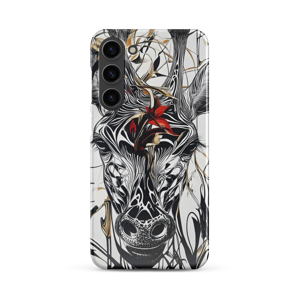 Floral Elegance: The Giraffe's Portrait