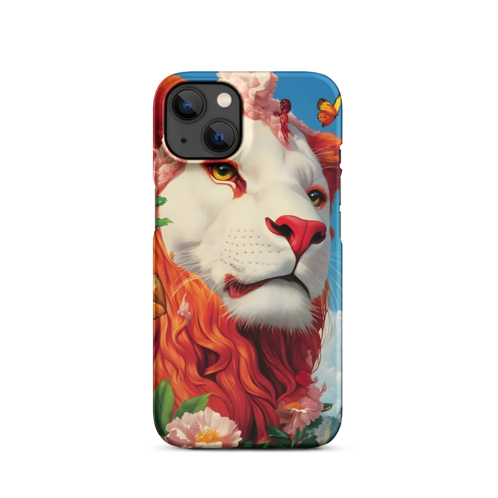 Majestic Lion Amidst Floral Splendor