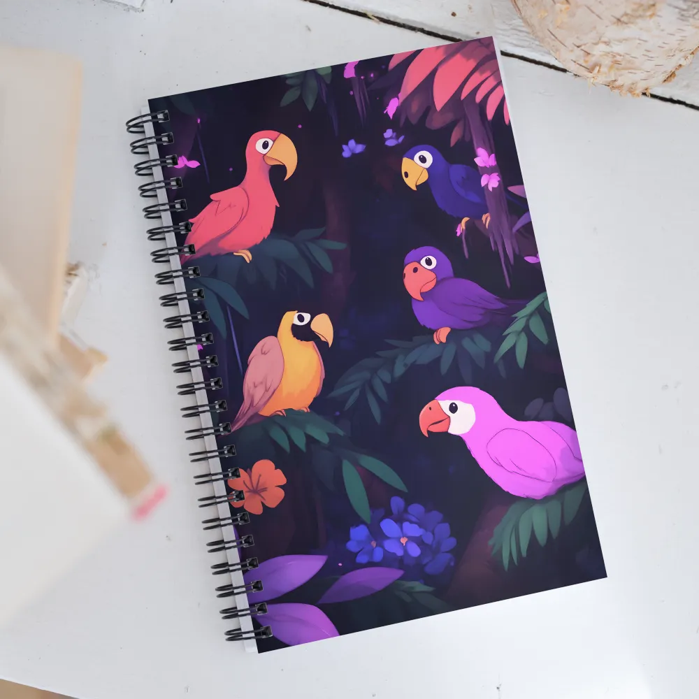 Tropical Parrot Playground | Spiral Notebook