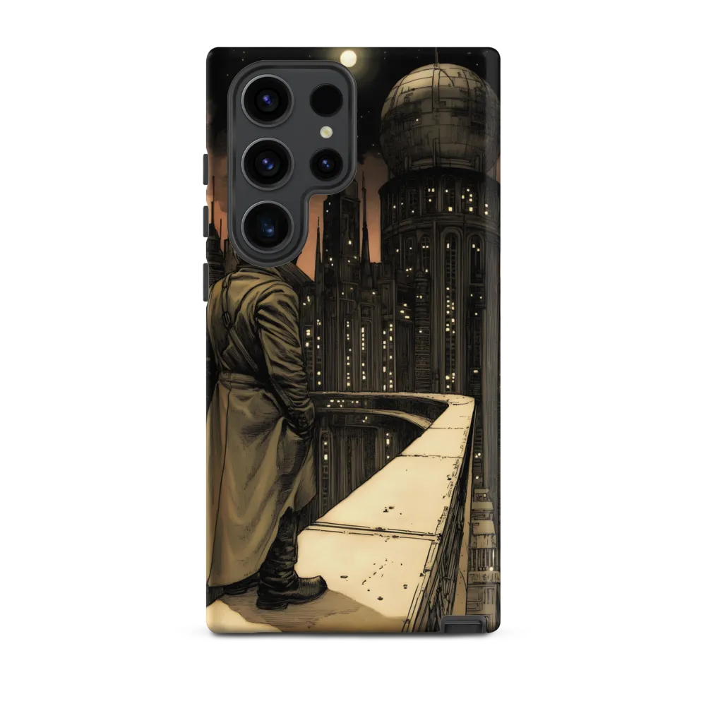A Contemplative Gaze Over the Futuristic Metropolis