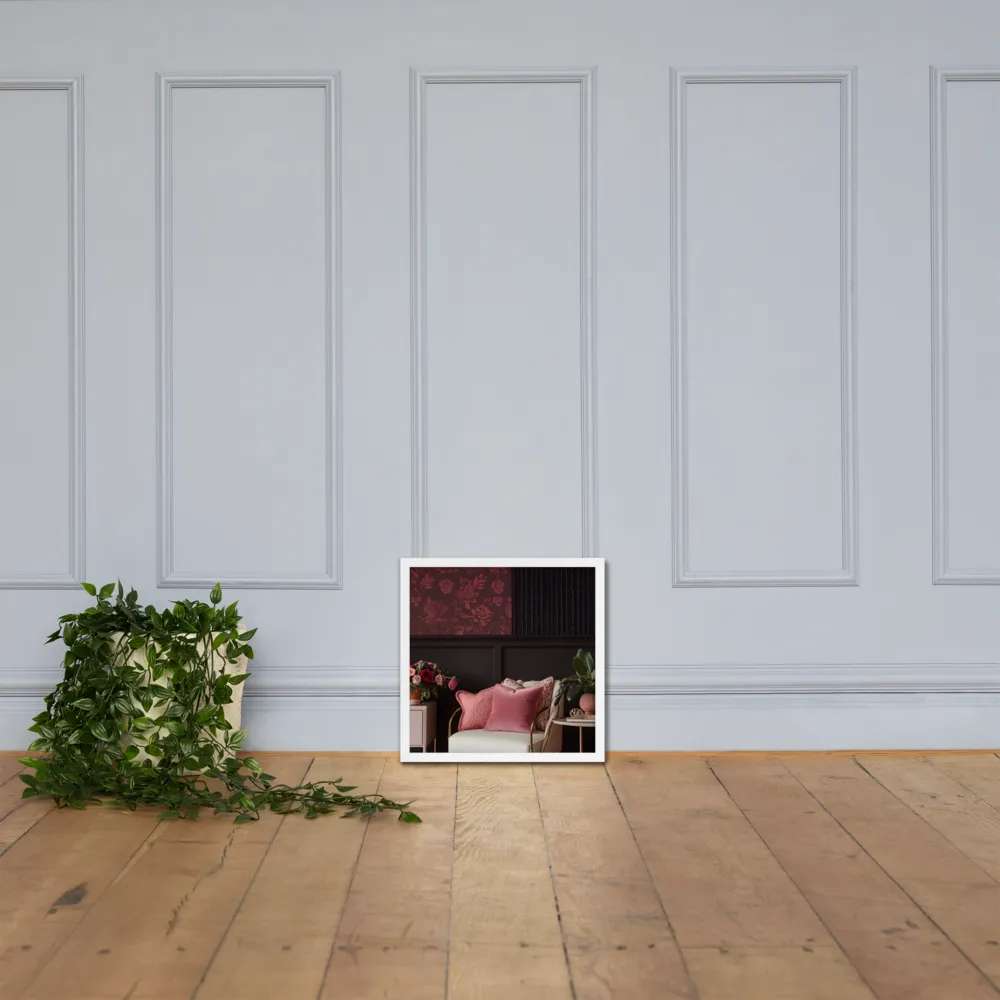 Elegance in Contrast: A Modern Interior Design | Poster with White Frame | 16″×16″