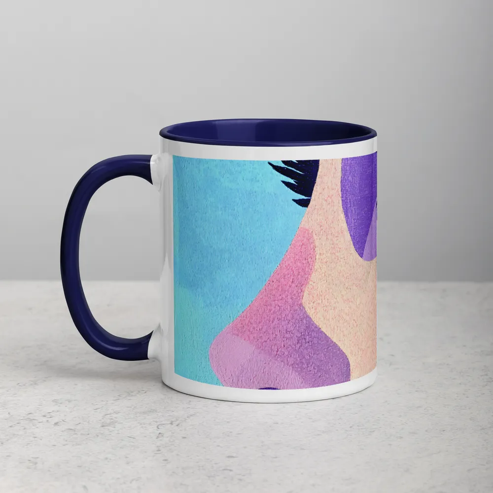 Fragmented Profile in Cyan and Purple