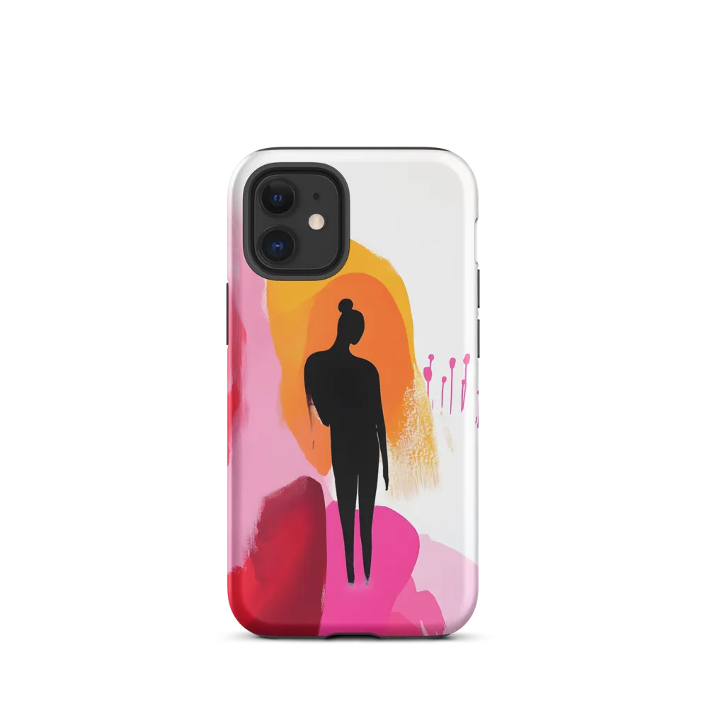 Silhouette in Colorful Abstraction