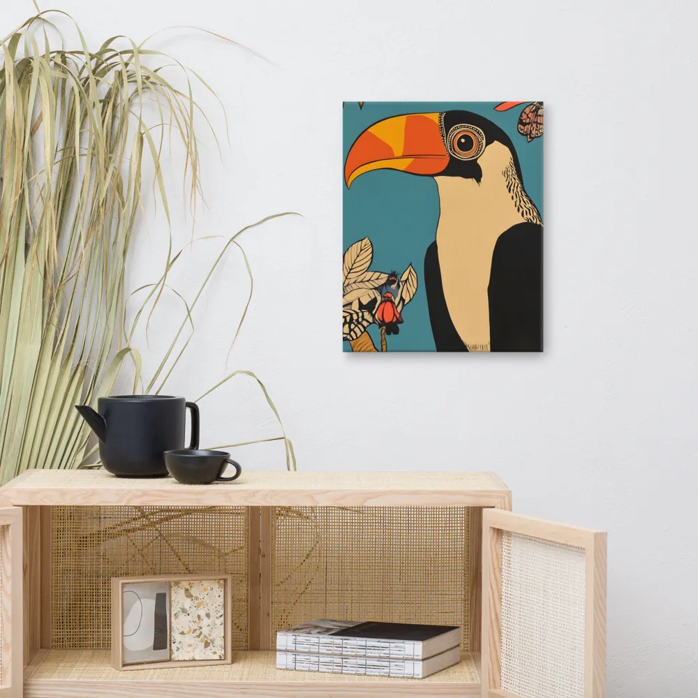 Tropical Majesty: The Toucan at Rest | Canvas | 16″×20″