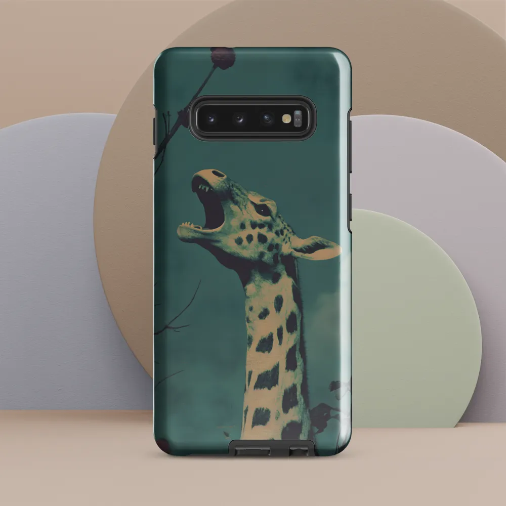 Whispers of the Tall: A Surreal Giraffe Encounter | Phone Case |  S10 Plus | Tough Case | Glossy