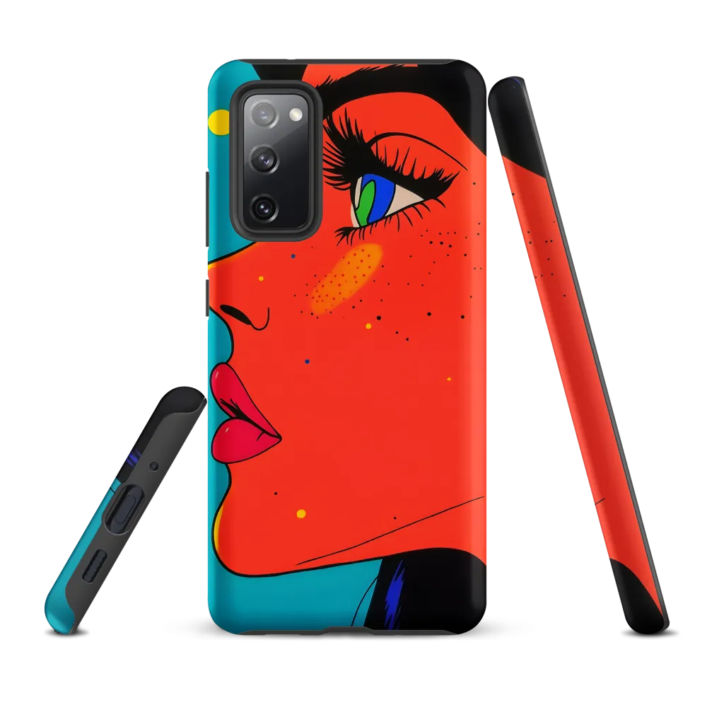 Vibrant Feminine Profile in Pop Art