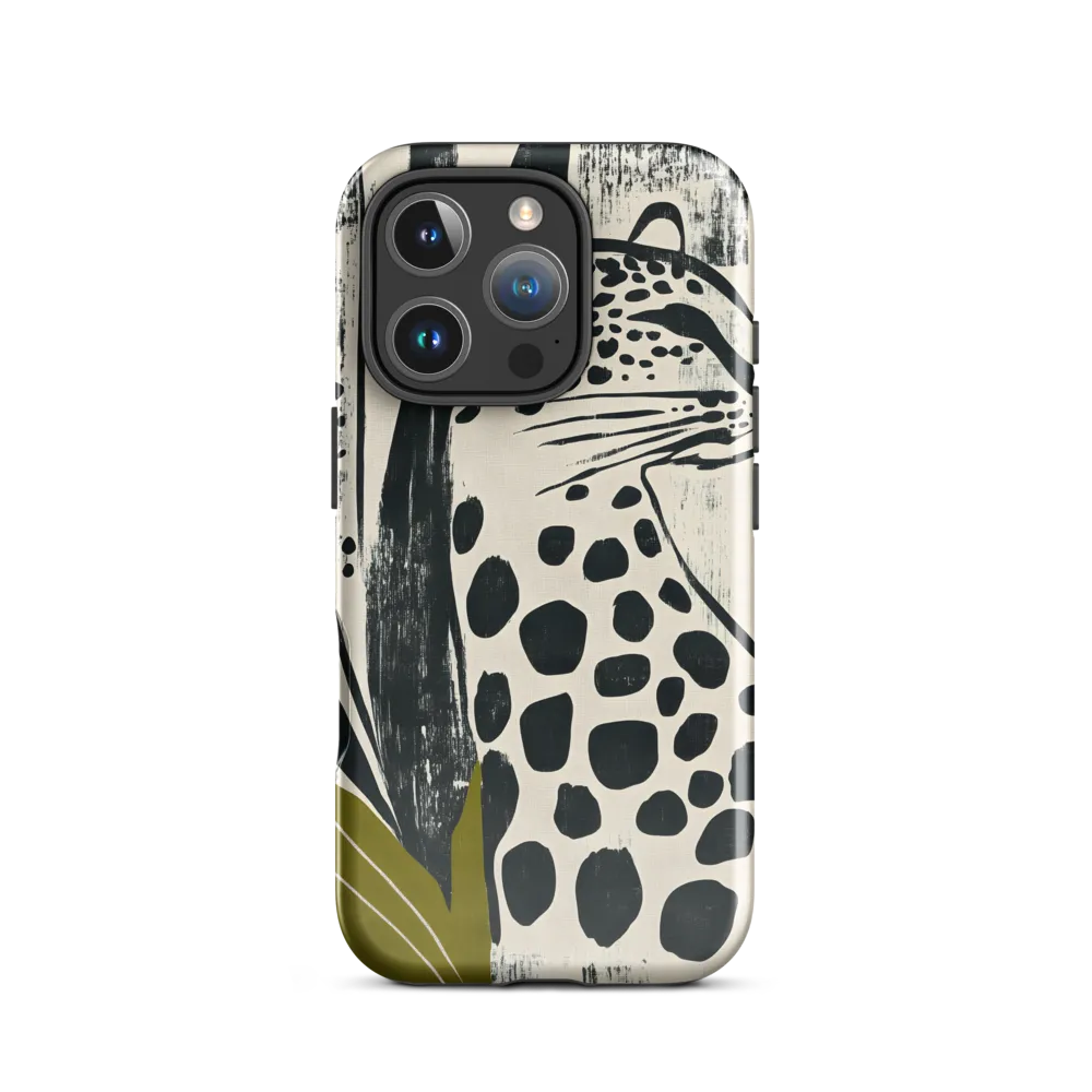 Leopard in Silhouette: A Modern Appeal | Phone Case |  16 Pro | Tough Case | Glossy