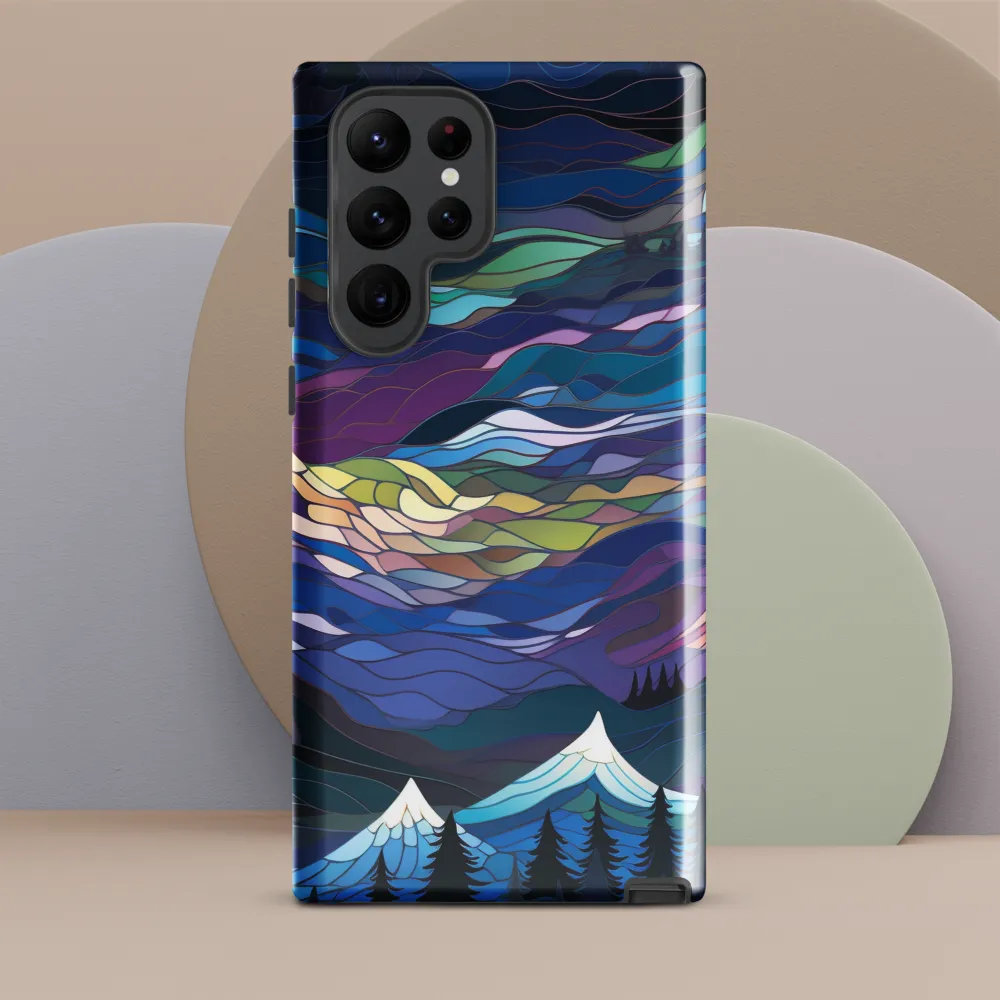 Twilight Peaks: An Abstract Mountain Landscape