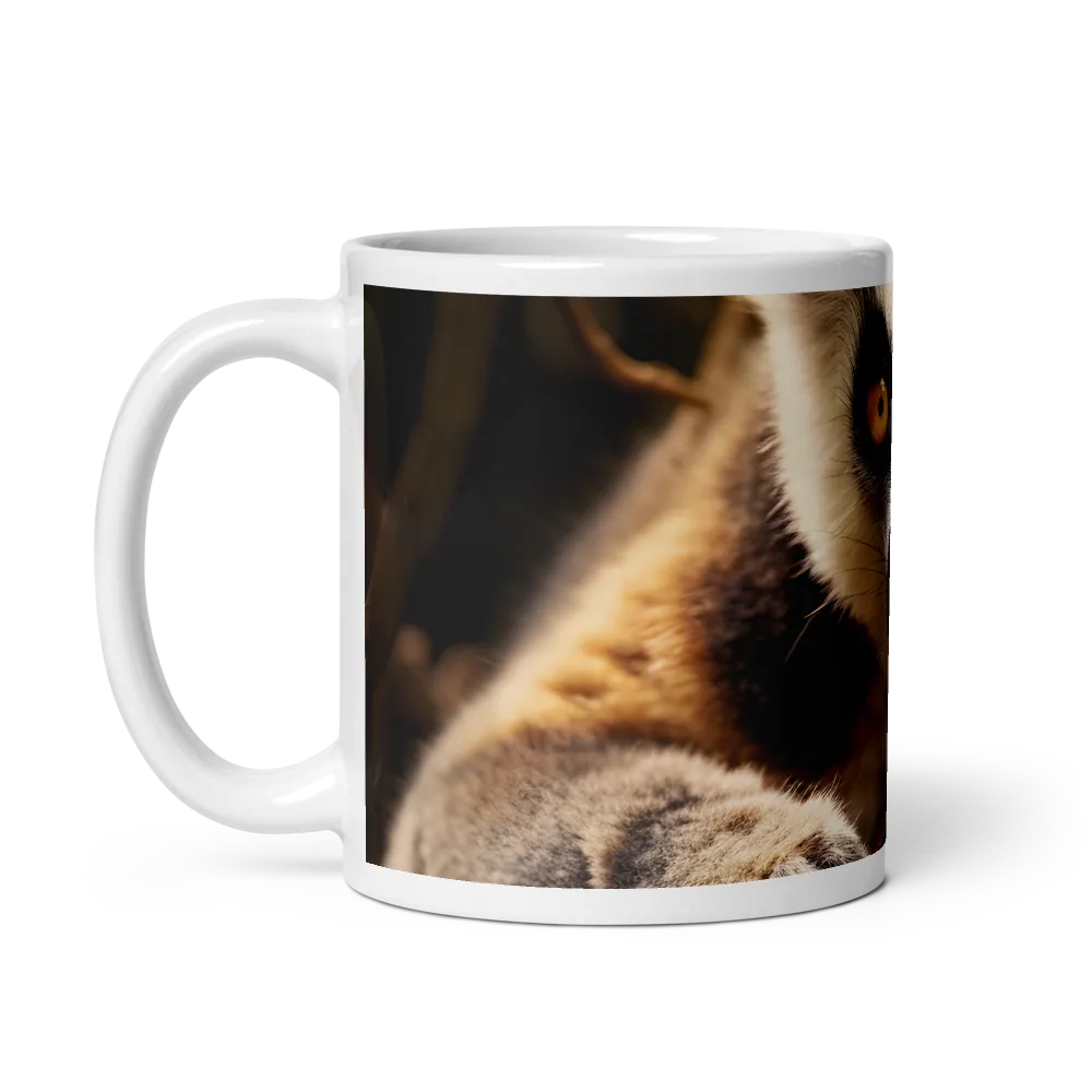 The Watchful Lemur | Mug with White inside | 11 oz