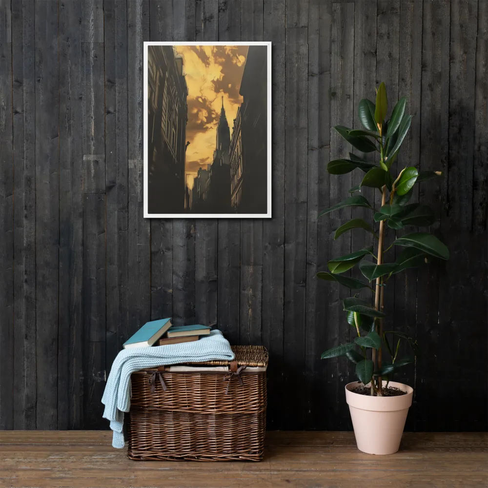 The Twilight Streets | Canvas with White Frame | 20″×28″