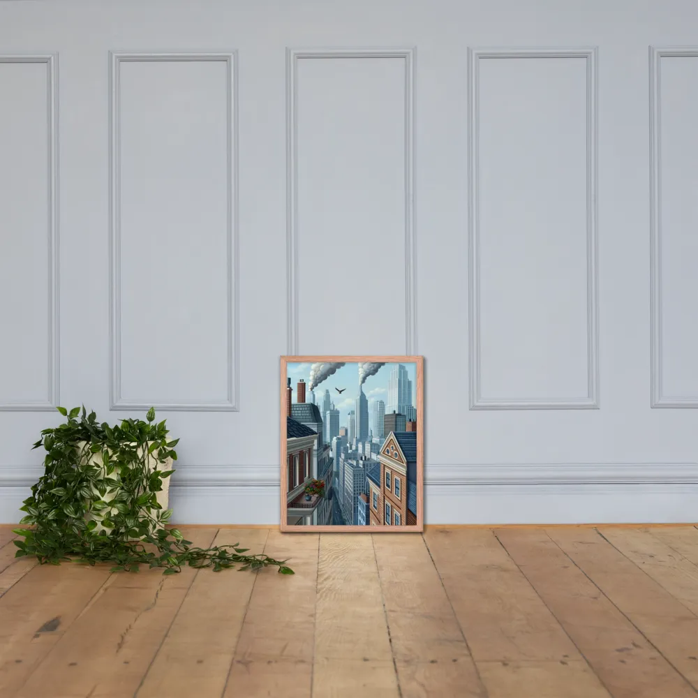 Urban Symphony | Poster with Red oak Frame | 16″×20″