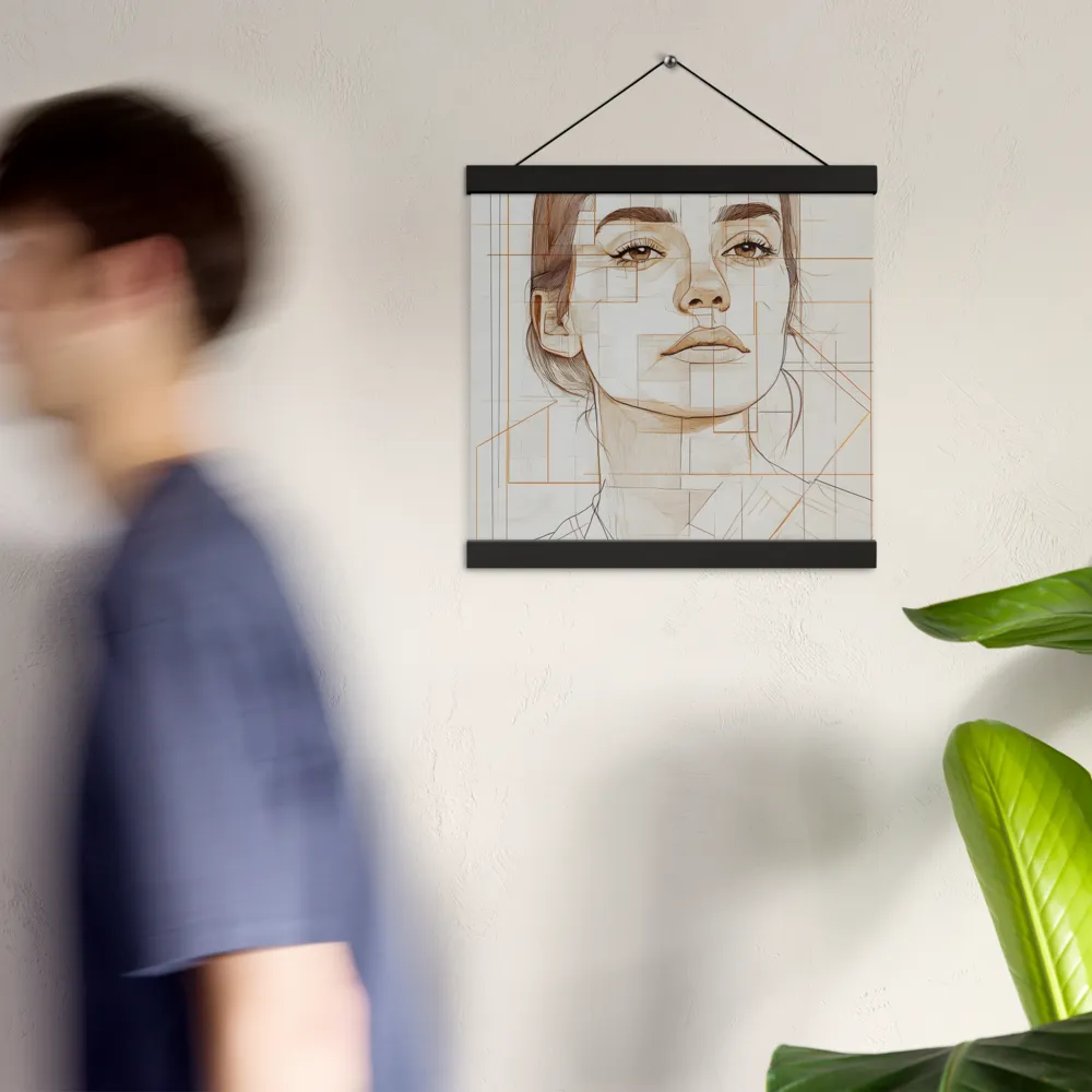 Geometric Serenity: A Minimalist Portrait