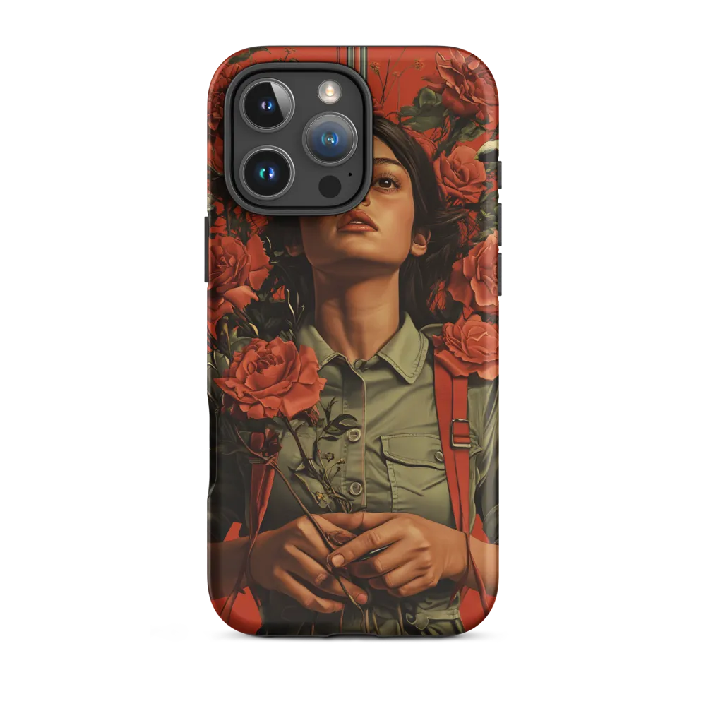 Harmony and Strength: A Portrait Among Roses