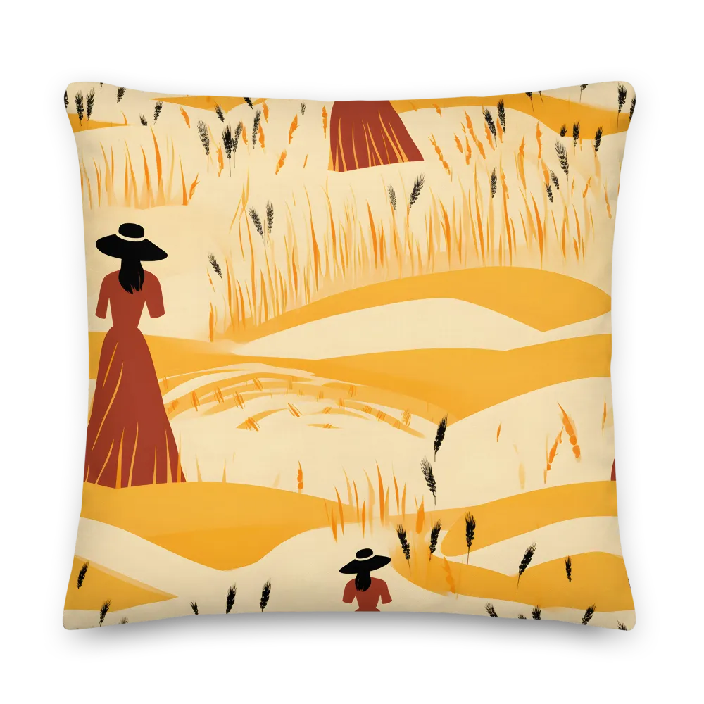 Embracing the Fields: A Floral Journey | Pillow | 22″×22″