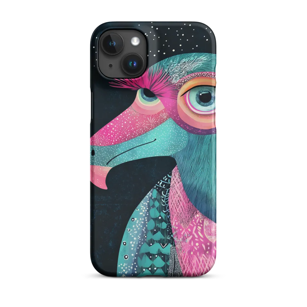 Whimsical Vulture: A Dance of Colors | Phone Case |  15 Plus | Snap Case | Matte