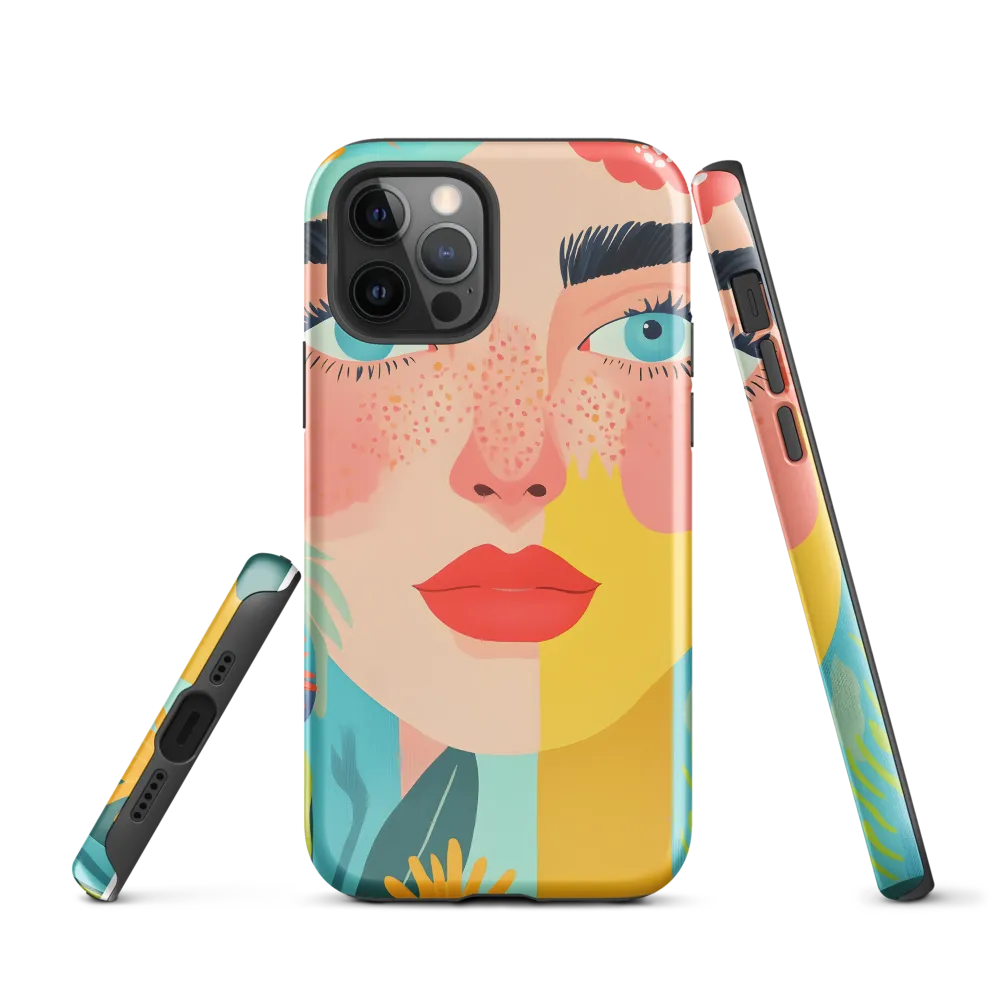 Floral Serenity: A Modern Portrait