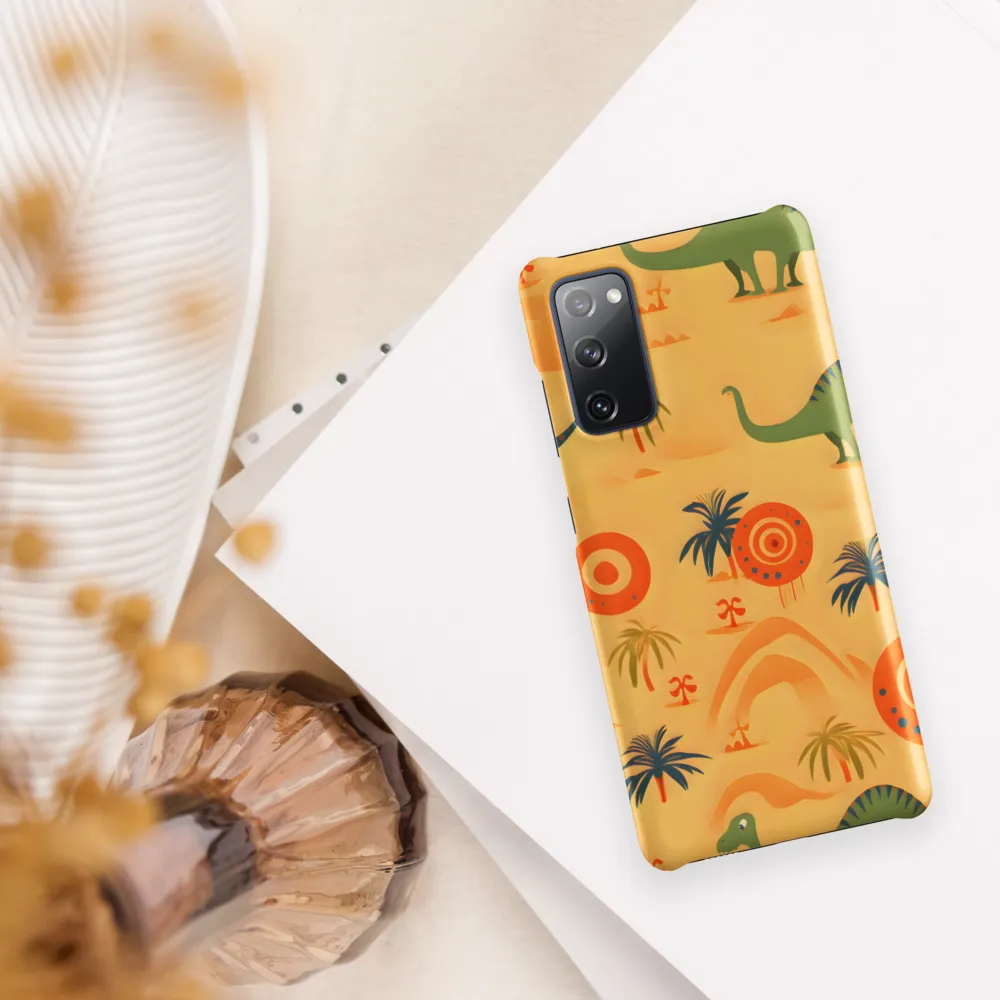 Dinosauria Delight: A Colorful Prehistoric Adventure | Phone Case