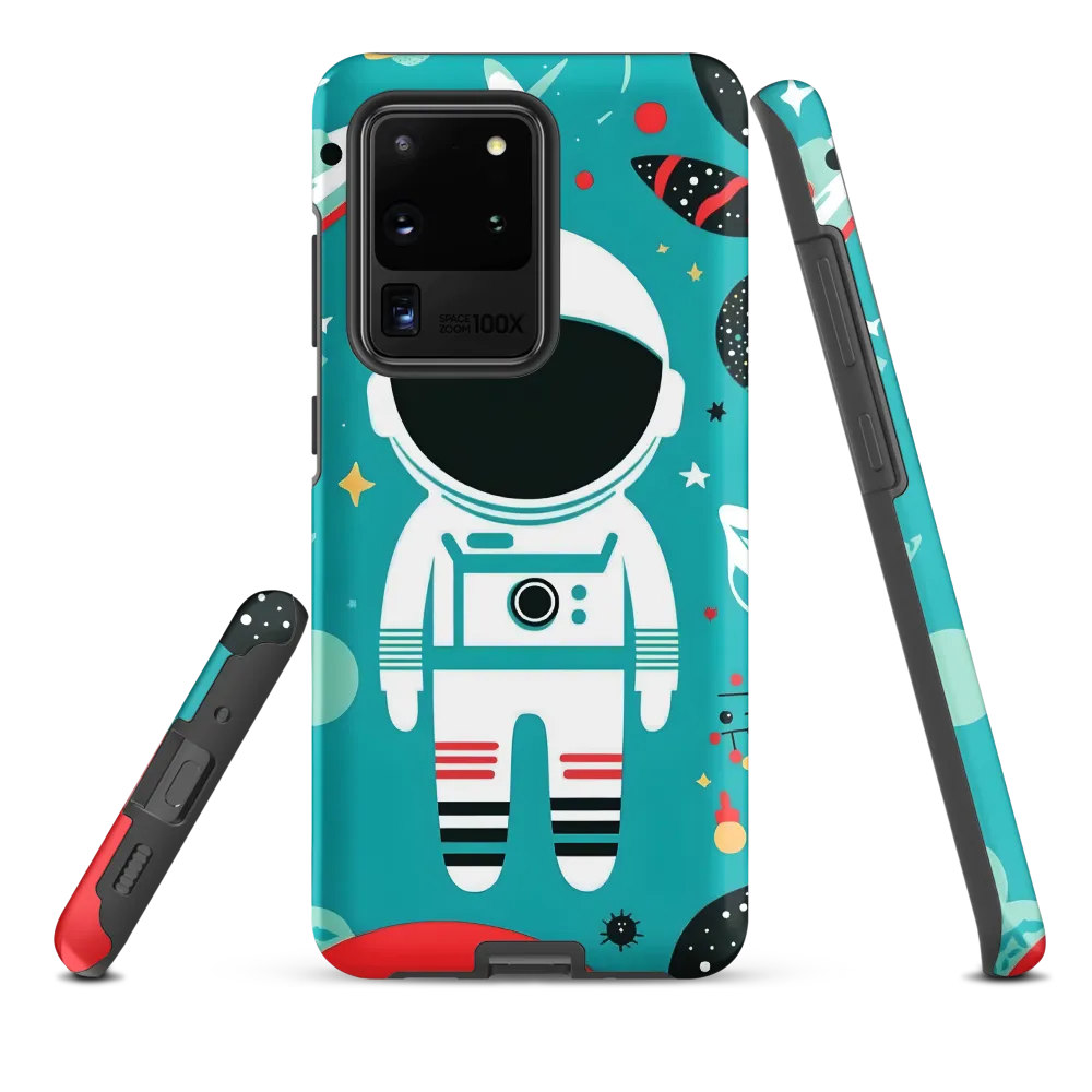 Whimsical Astronaut in Cosmic Wonderland