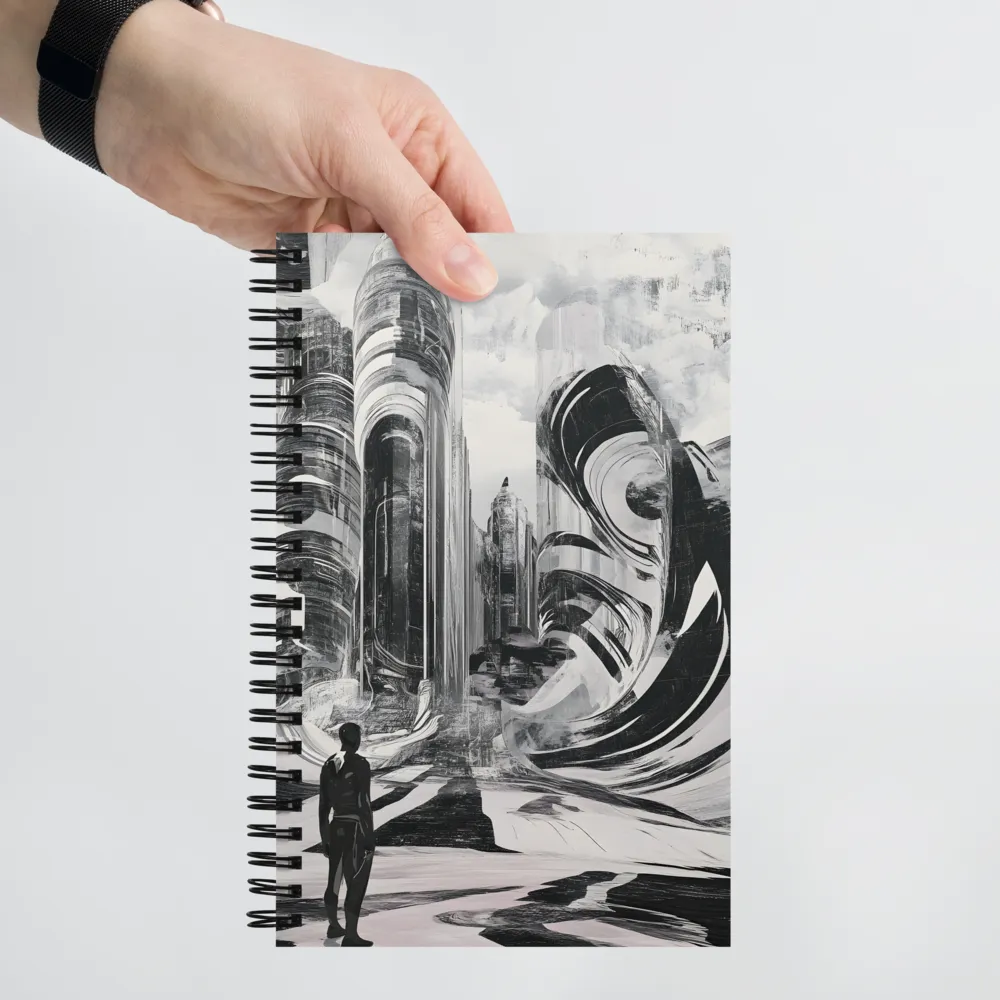 Architectural Dreams in Monochrome | Spiral Notebook