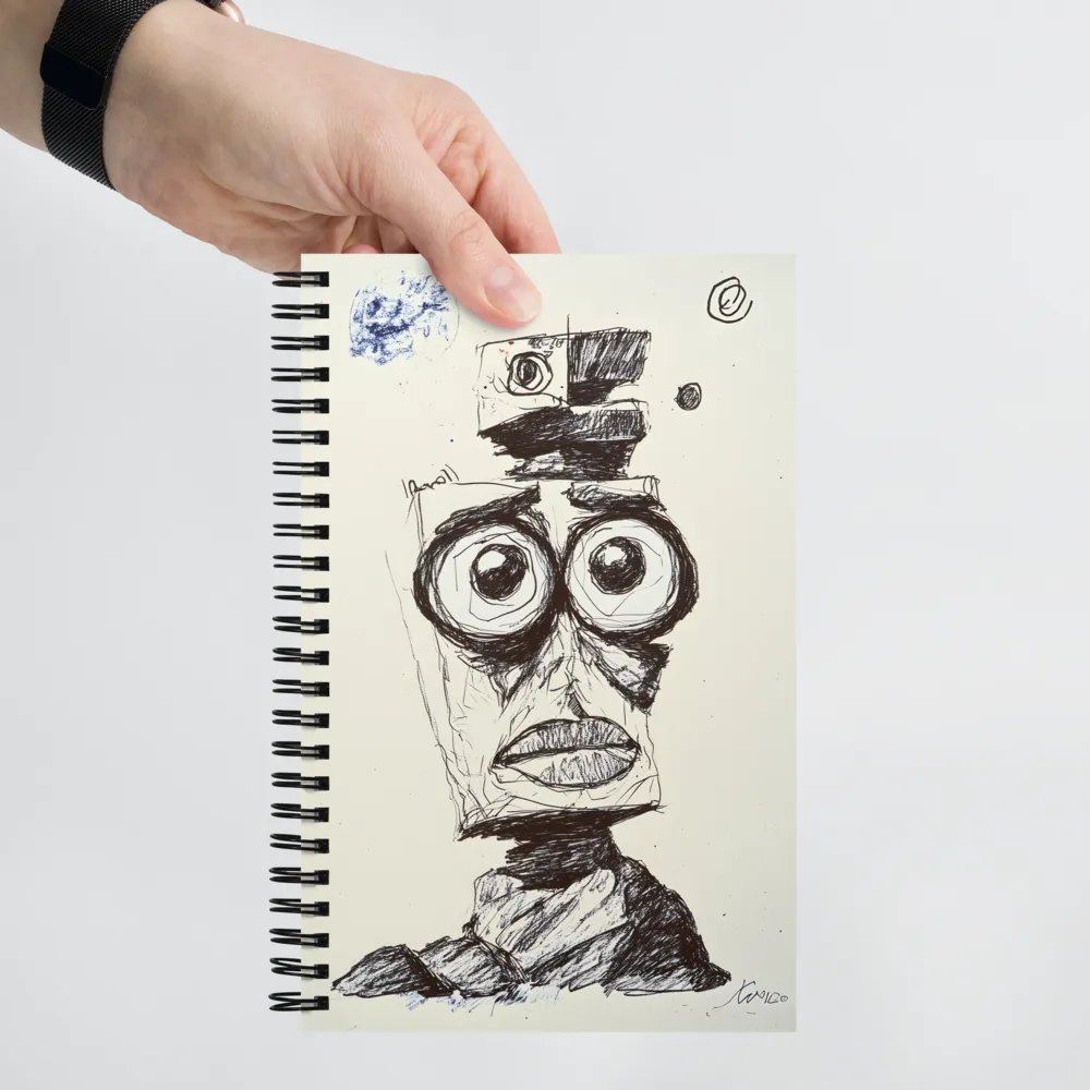 Abstract Surrealist Figure in Cubism | Spiral Notebook