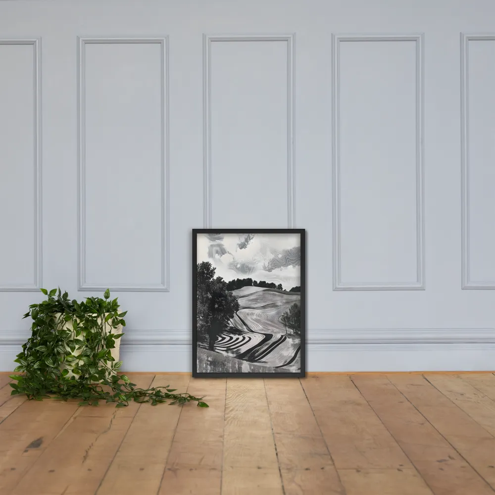 Fields of Serenity | Poster with Black Frame | 18″×24″