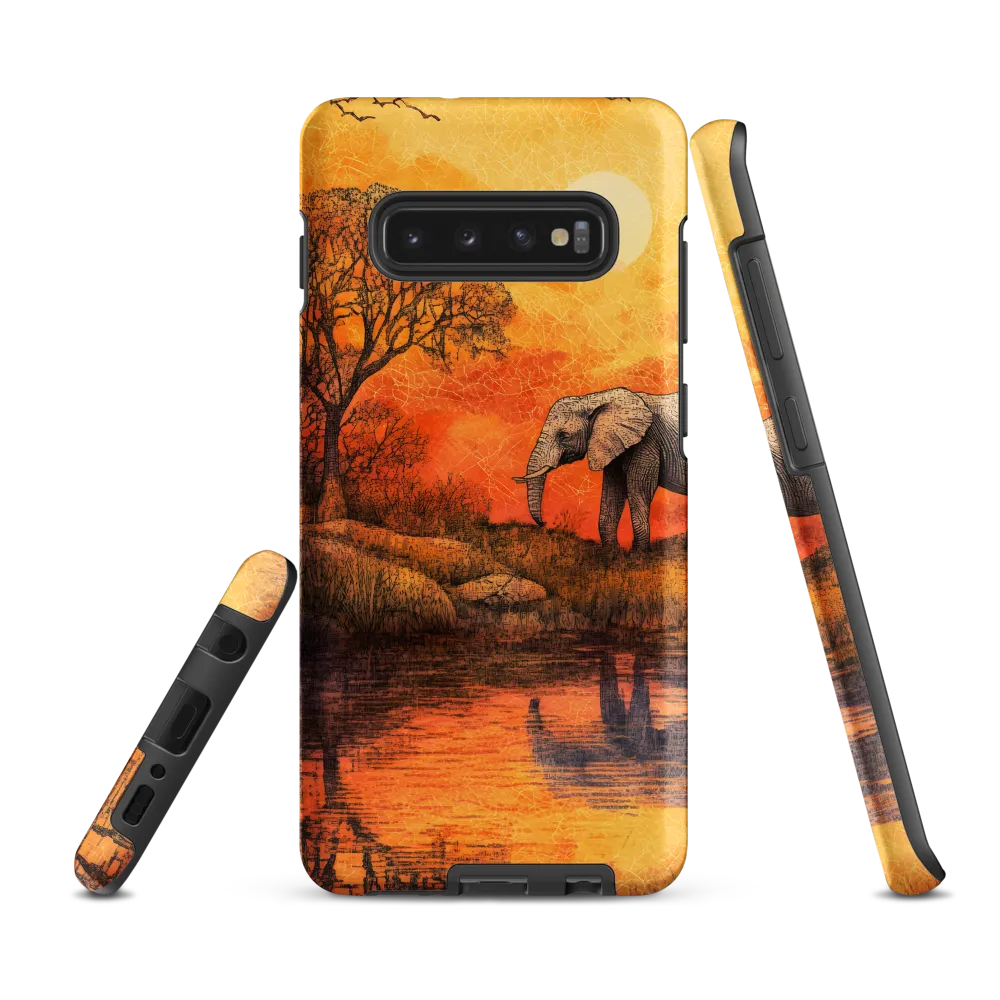 Elephant's Serenity at Dusk