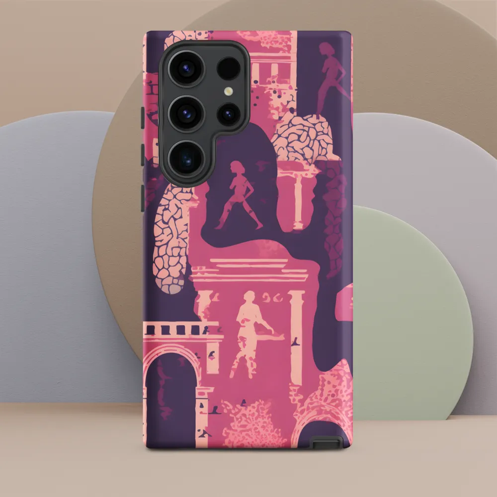 Whimsical Interplay of Figures and Architecture
