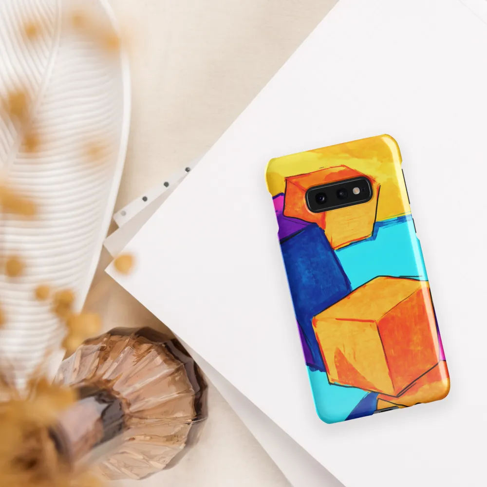 Playful Cubes in Vibrant Harmony | Phone Case |  S10e | Snap Case | Glossy