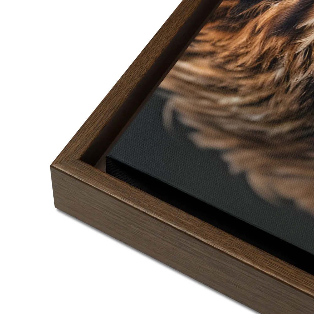 The Intensity of the Eagle | Canvas with Brown Frame | 24″×36″