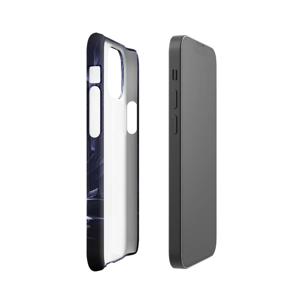 Stormy Cityscape: Shadows of the Night | Phone Case |  13 Mini | Snap Case | Matte
