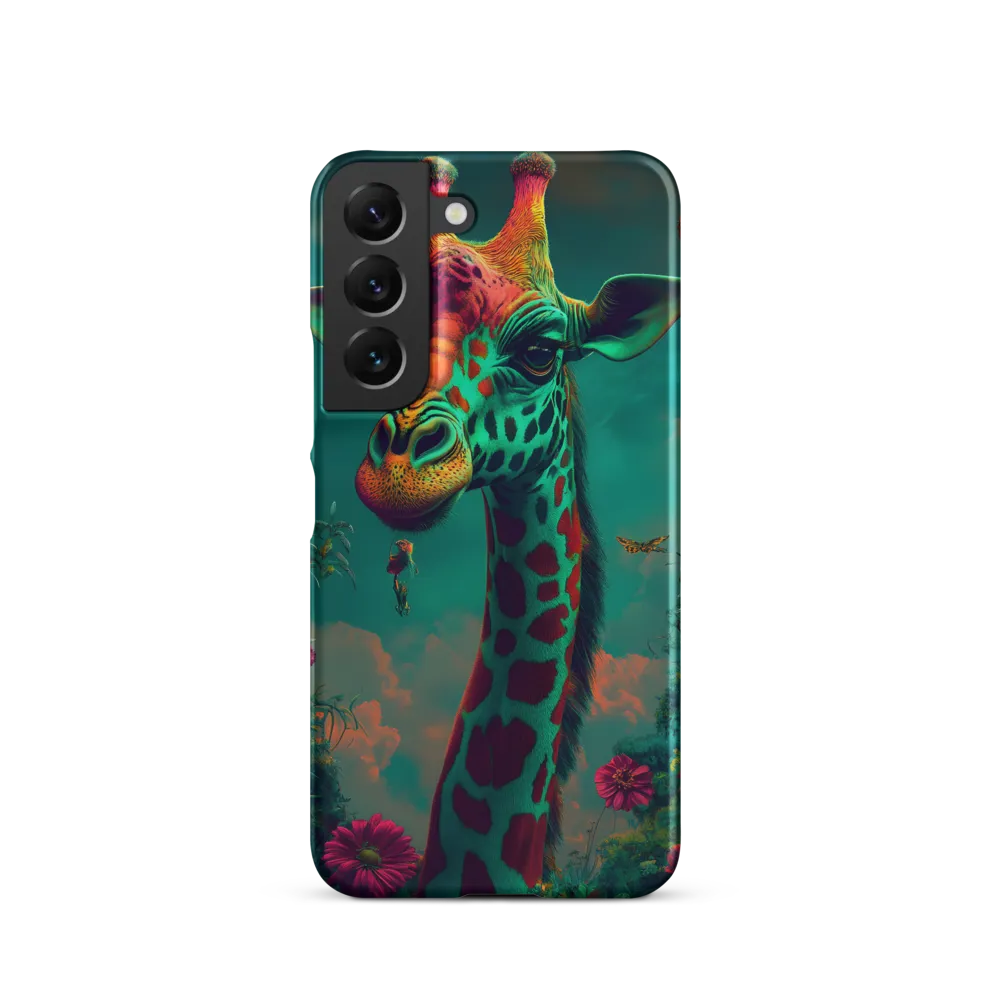 Whimsical Giraffe Among Blossoms