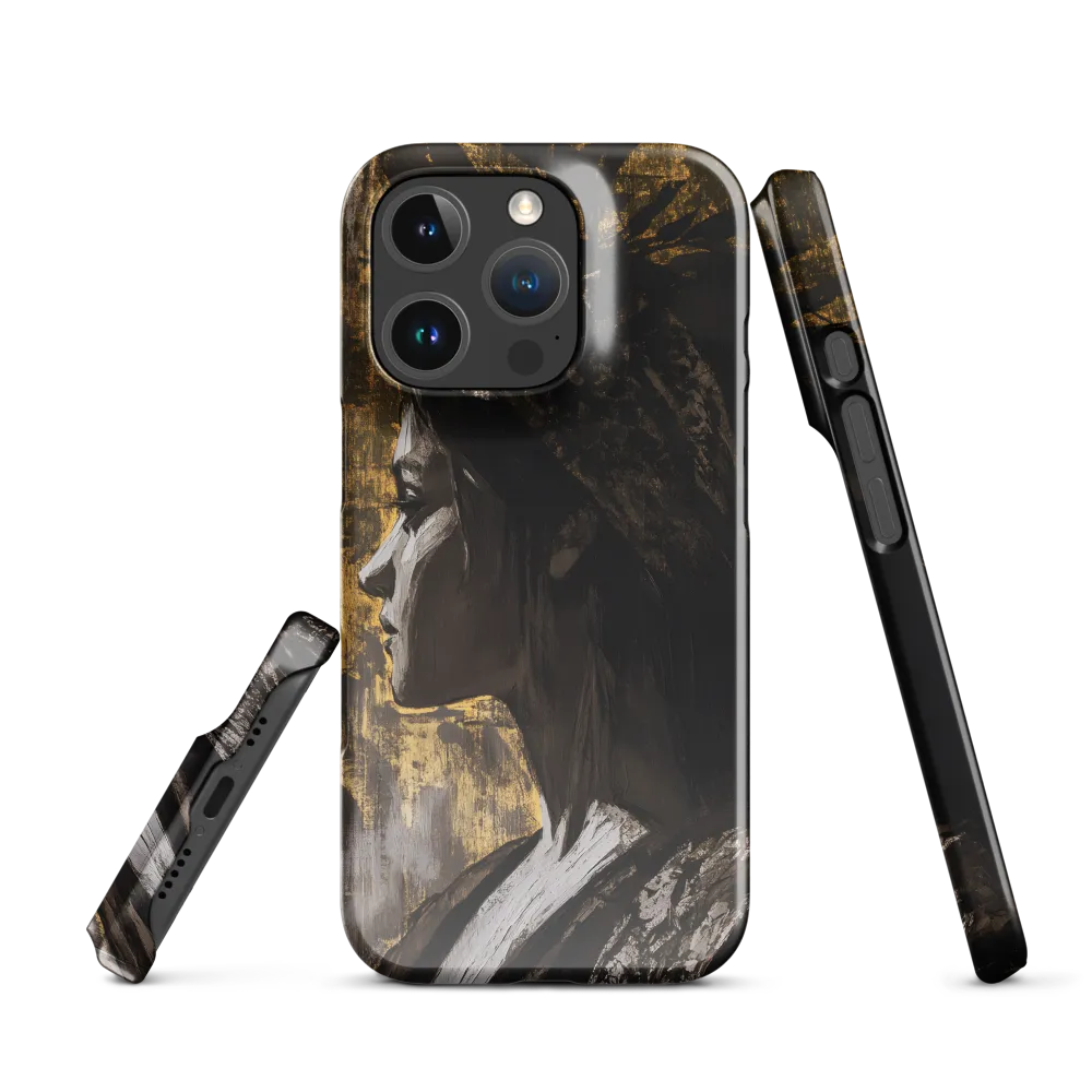 Golden Elegance: A Modern Profile Portrait